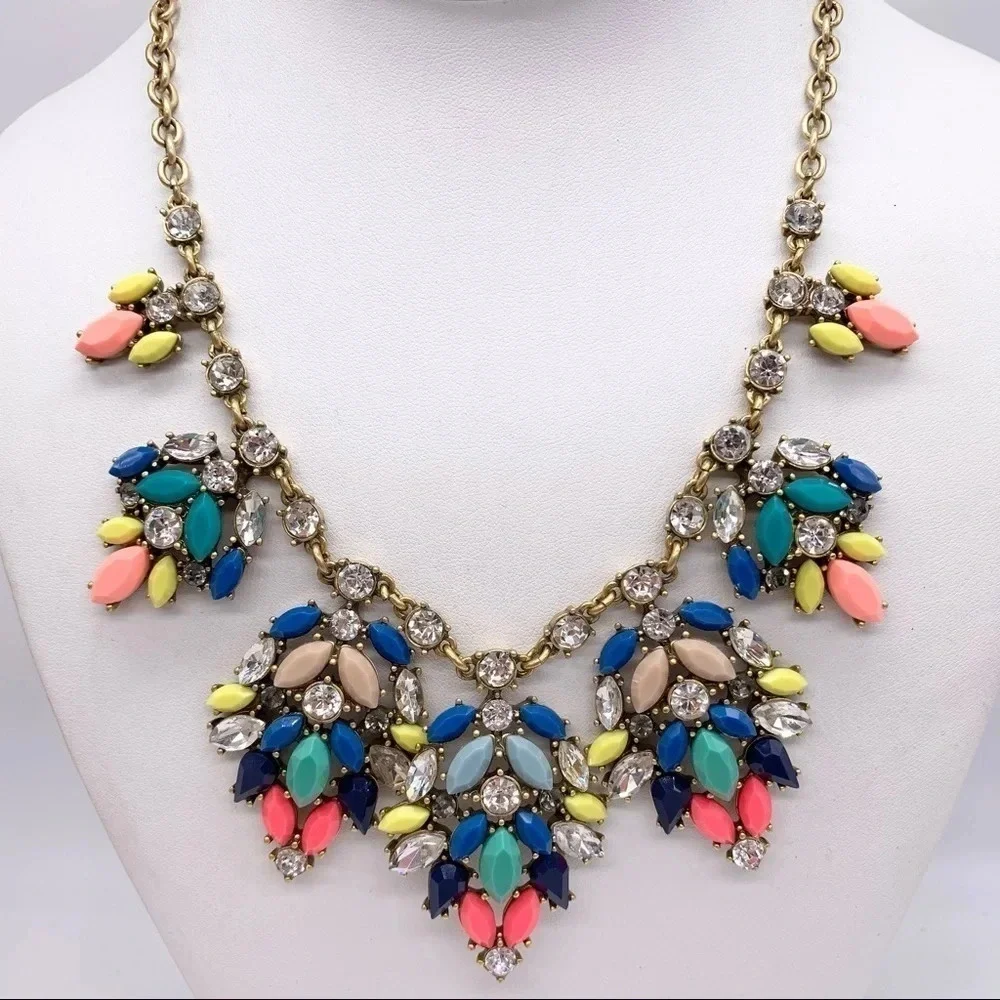 J. Crew Colorfully Jeweled Necklace